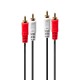 Lindy 35660 cable de audio 1 m 2 x RCA Rojo, Blanco